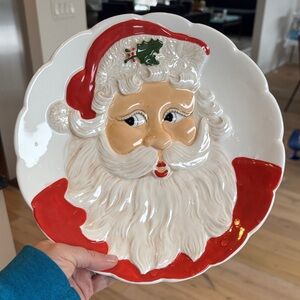 Festive Santa Claus Ceramic Plate